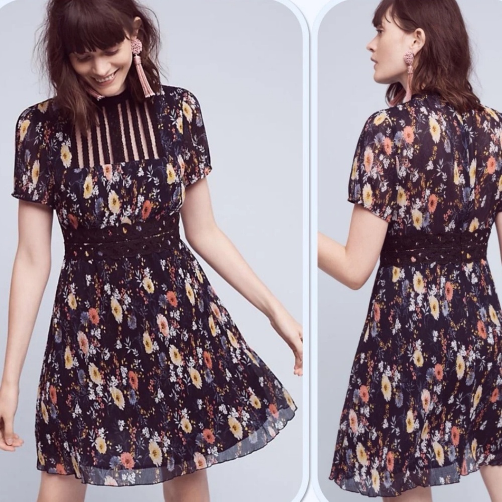 Anthropologie Andora Foxiedox Floral Lace Dress
